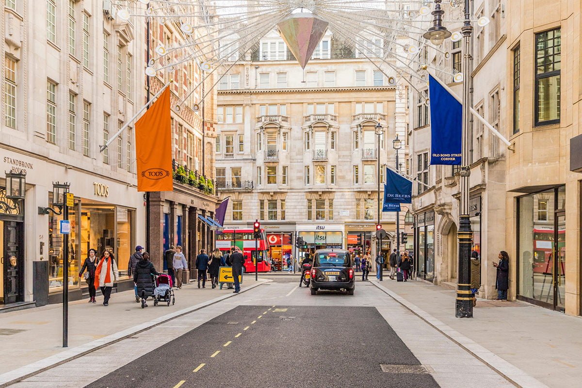 Bond Street and New Bond Street in Mayfair